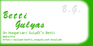 betti gulyas business card